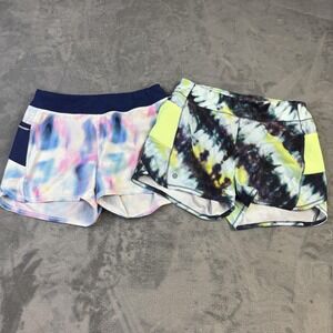 Athleta Girl Record Breaker 3" Shorts Youth XL 14 Dream Strength Tie Dye Lot 2